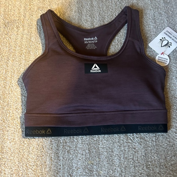 Reebok Purple Leggings Stretchy Athletic Bottoms sports bra and full zip jacket - Picture 7 of 16